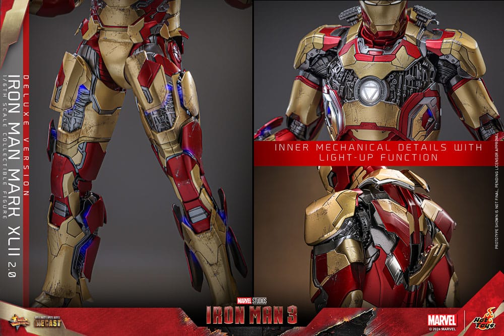 Iron Man 3 Movie Masterpiece Iron Man Mark XLII (2.0) Deluxe 32 cm 1/6 Diecast Action Figure