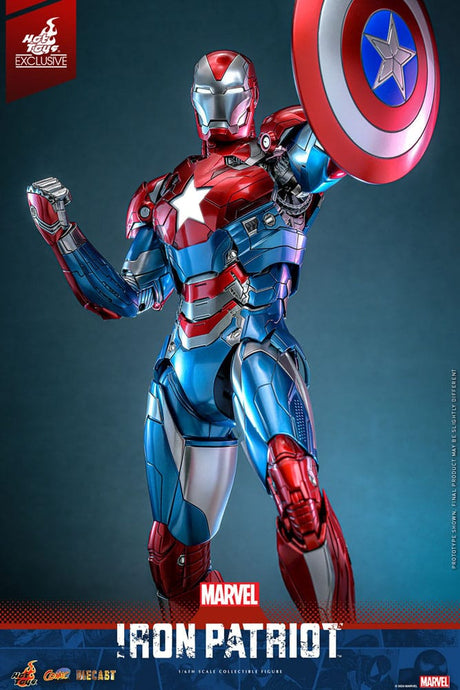 Marvel Comic Diecast Masterpiece Action Figure 1/6 Iron Patriot Hot Toys Exclusive 32 cm