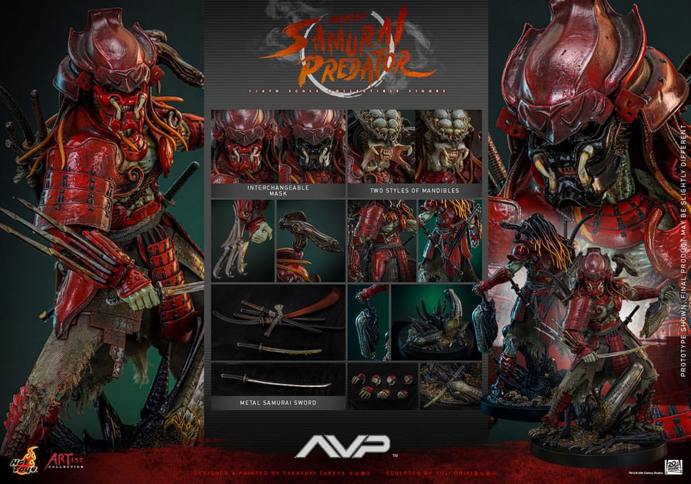 Alien vs. Predator Akaoni Samurai Predator 35 cm 1/6 Artist Collection Action Figure