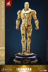 Iron Man Movie Masterpiece Diecast Action Figure 1/6 Iron Man Mark III (Gold Color Version) Hot Toys Exclusive 33 cm