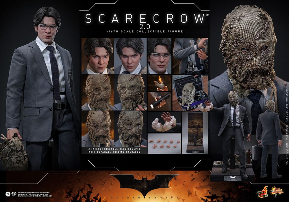 Batman Begins Movie Masterpiece Action Figure 1/6 Scarecrow 2.0 30 cm