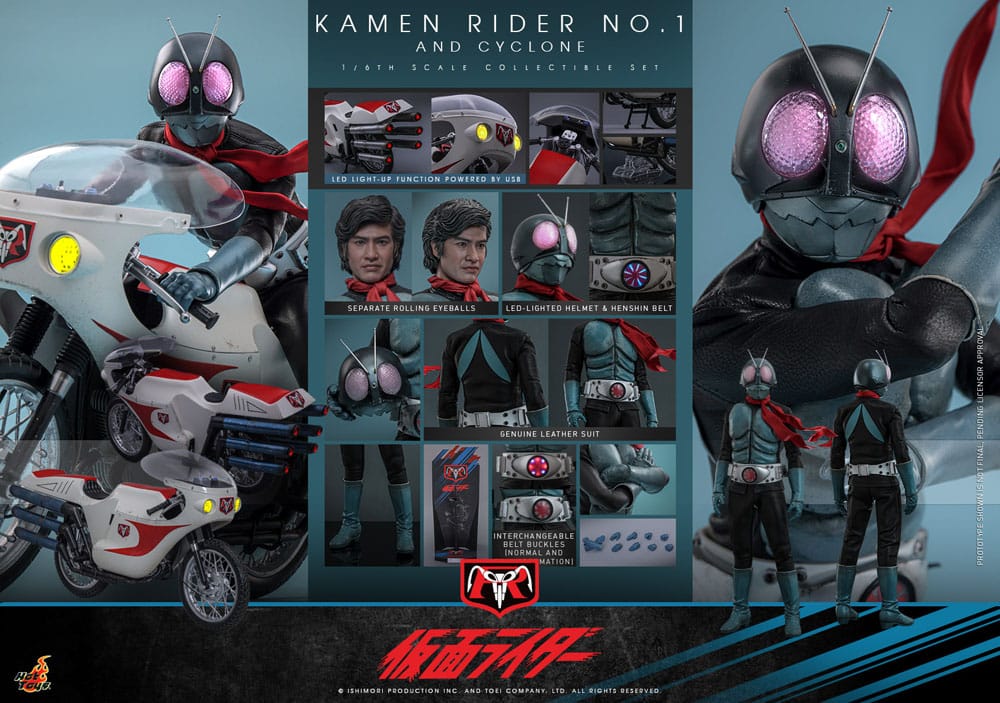 Kamen Rider No. 1 and Cyclone 30 cm 1/6 Action Figures