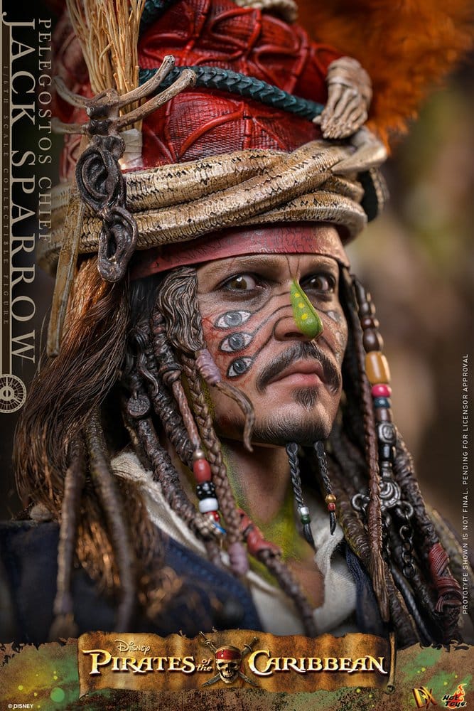 Pirates of the Caribbean: Dead Man's Chest Action DX Figure 1/6 Pelegostos Chief Jack Sparrow 30 cm