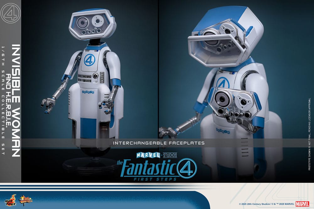 The Fantastic Four: First Steps Movie Masterpiece Action Figure 2-Pack 1/6 Invisible Woman & H.E.R.B.I.E. 28 cm
