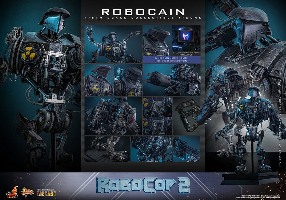 RoboCop 2 Movie Masterpiece Diecast Action Figure 1/6 RoboCain 40 cm