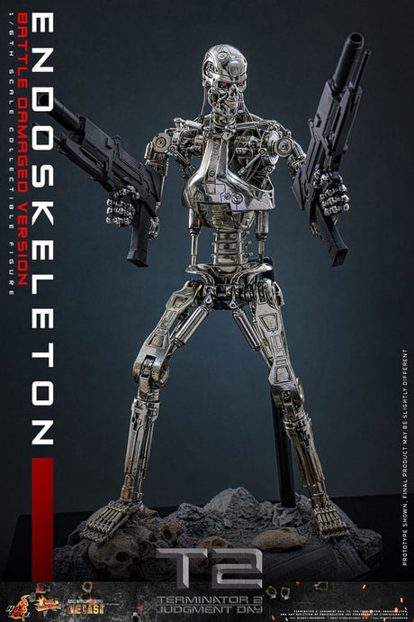 Terminator 2: Judgment Day Movie Masterpiece Die-cast  Action Figure 1/6 Endoskeleton (Battle Damaged Version) 31 cm