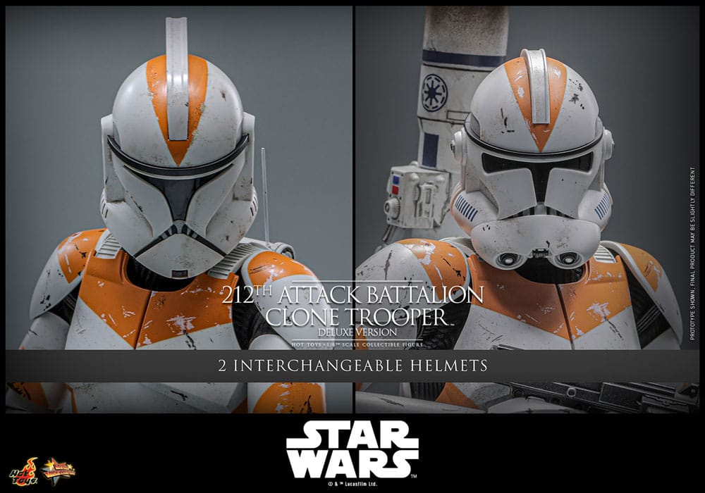 Star Wars: The Clone Wars Action Figure 1/6 212th Attack Battalion Clone Trooper Deluxe Version 30 cm