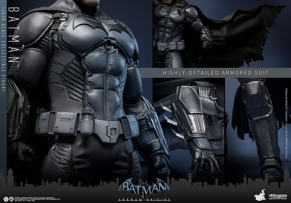 Batman Arkham Origins Videogame Masterpiece Action Figure 1/6 Batman 33 cm