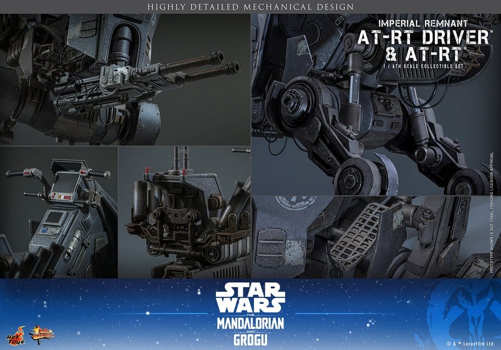 Star Wars: The Mandalorian & Grogu Movie Masterpiece Action Figure Set 1/6 Imperial Remnant AT-RT Driver & AT-RT 60 cm