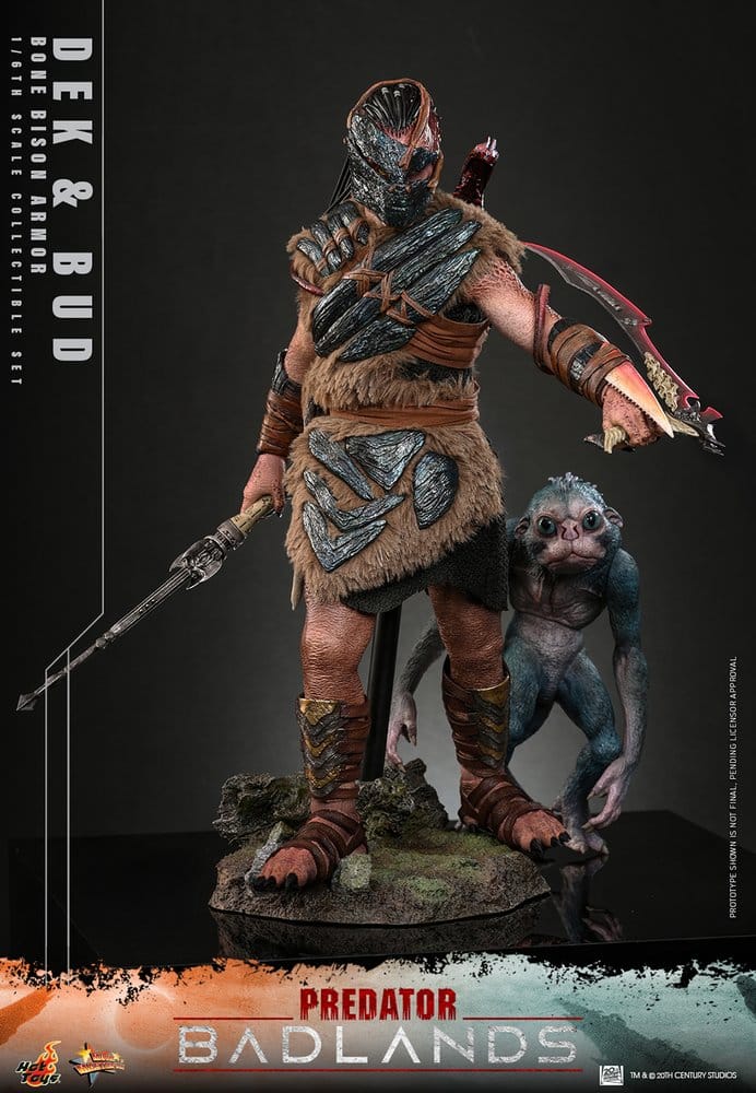 Predator: Badlands Movie Masterpiece Action Figures 2-Pack 1/6 Dek (Bone Bison Armor) and Bud 31 cm