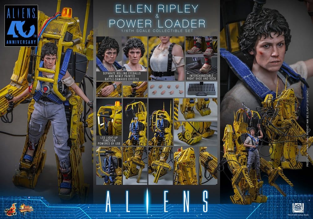 Alien Movie Masterpiece Figure Set 1/6 Ellen Ripley and Power Loader 52 cm