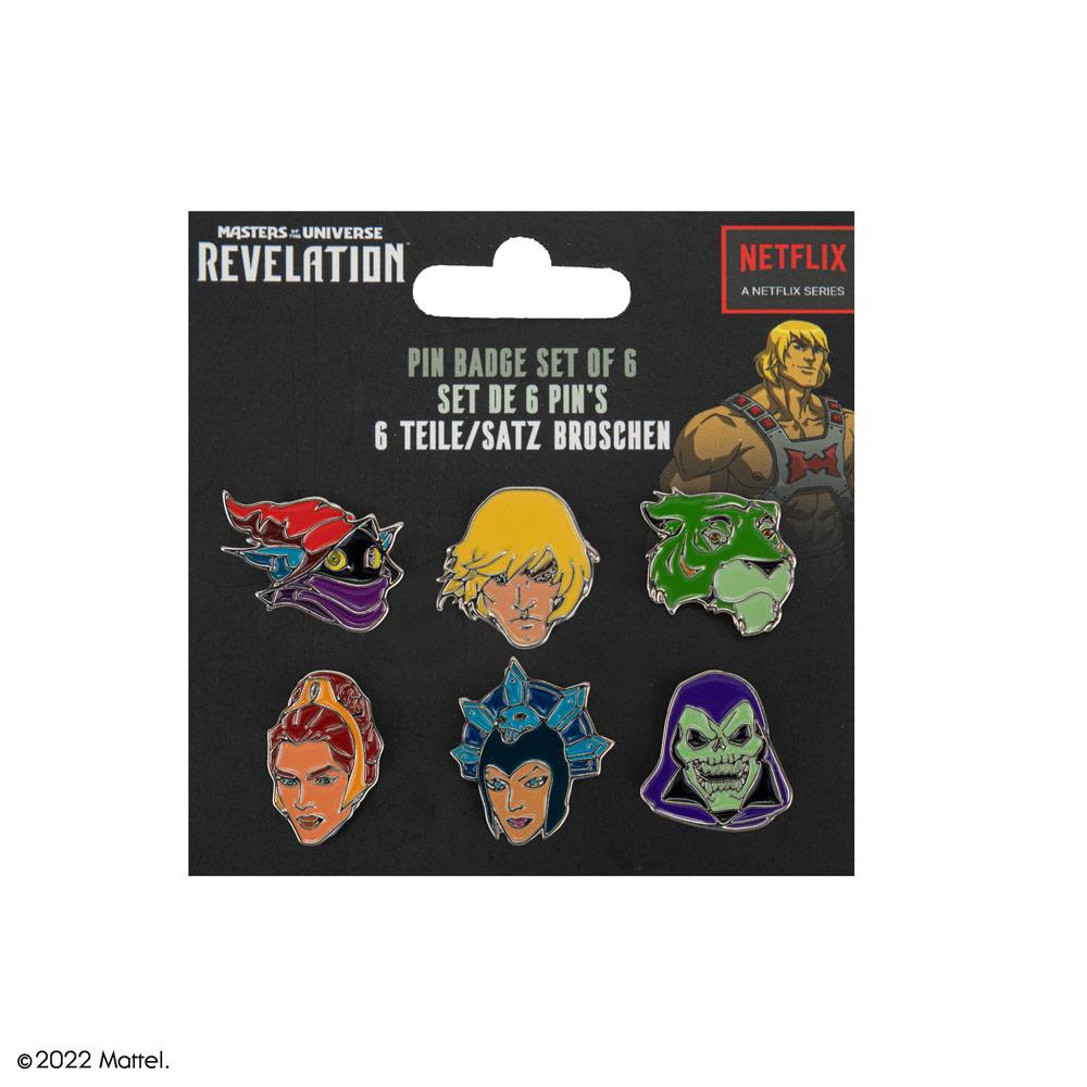Masters of the Universe Revelation Set of 6 Pin Badges