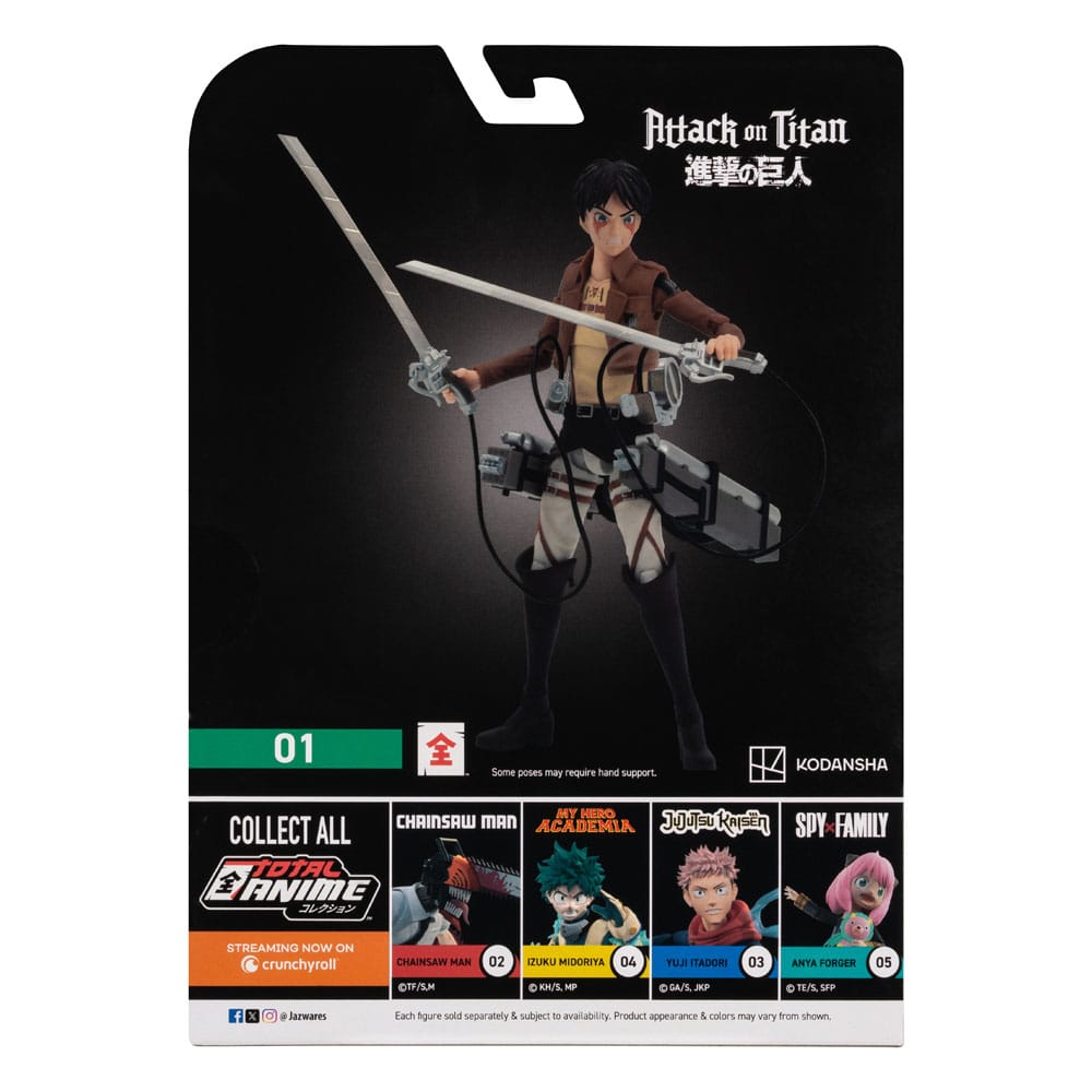 Attack on Titan Total Anime Eren Jaeger 17 cm Action Figure