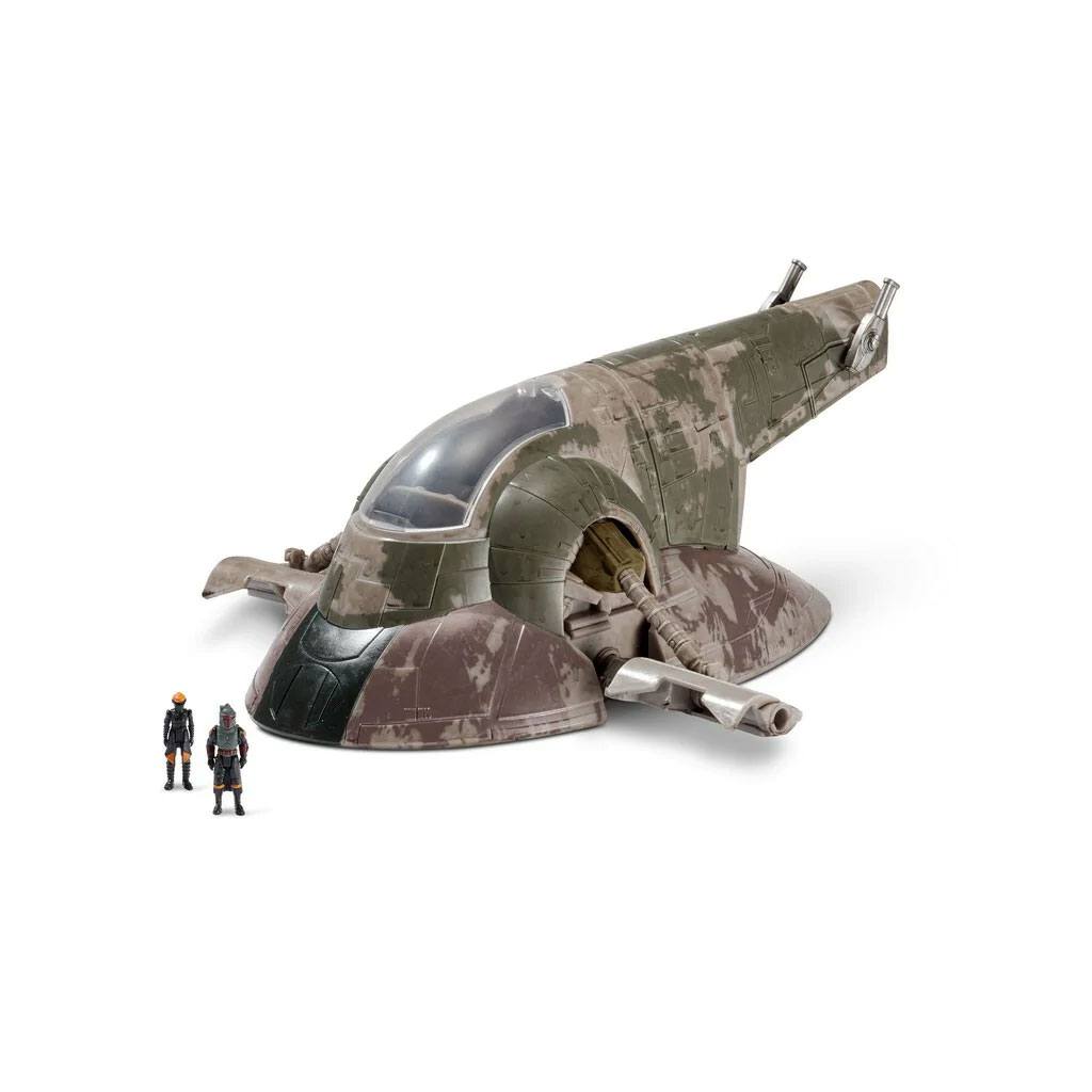 Star Wars Boba Fett`s Starship Micro Galaxy Squadron Vehicle with Figures 20 cm