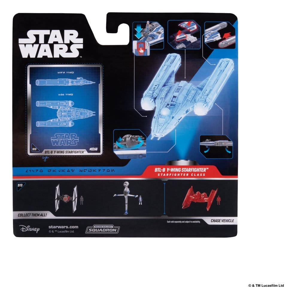 Star Wars Medium Vehicle & Figure Assortment BTL-B Y-wing & Ahsoka & R7-A7