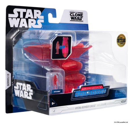 Star Wars Medium Vehicle & Figure Assortment Hyena Vulture Bomber (Red Hologram) & Battle Droid (Chase)