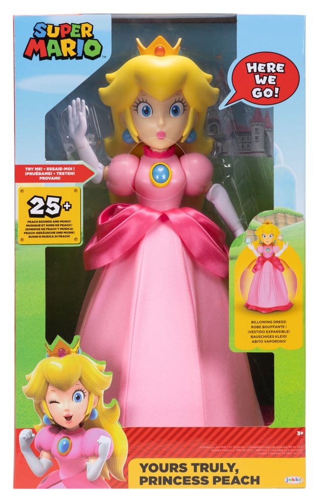 Super Mario Talking Action Figure Yours Truly Princess Peach 36 cm