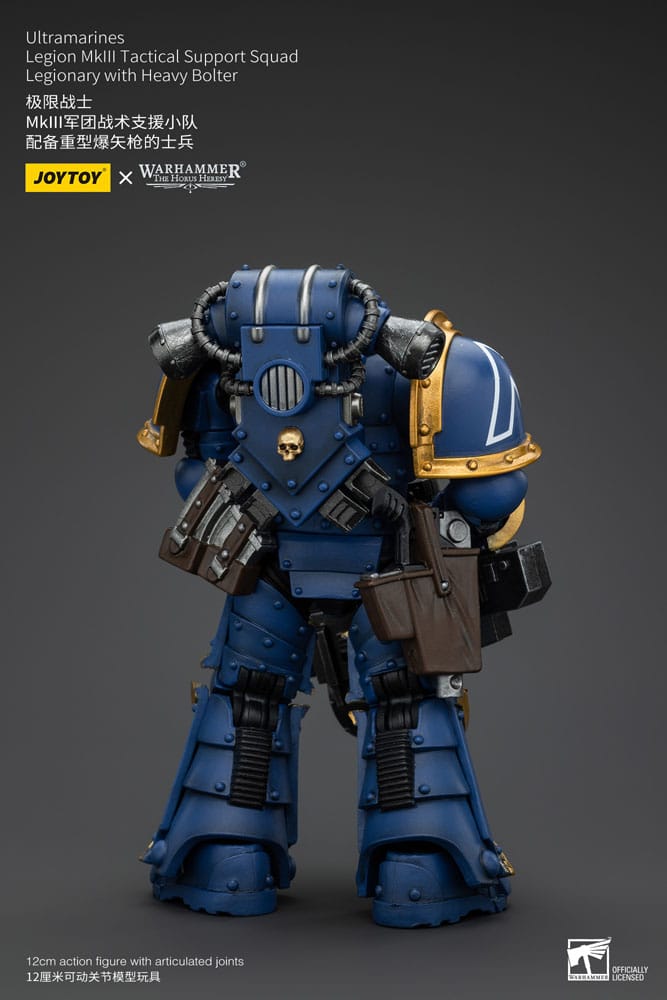 Warhammer The Horus Heresy Ultramarines Legion MKIII Tactical Support Squad Legionary with Heavy Bolter 20 cm 1/18 Action Figure