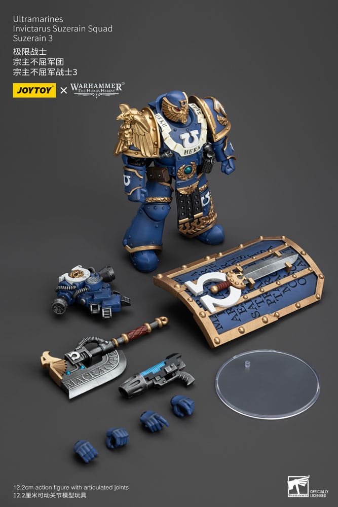 Warhammer The Horus Heresy Ultramarines Invictarus Suzerain Squad Suzerain 3 12 cm 1/18 Action Figure