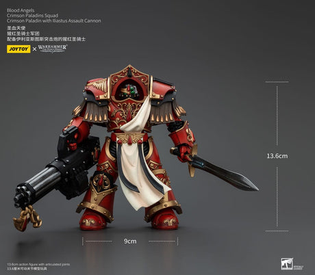 Warhammer The Horus Heresy Blood Angels Crimson Paladins Squad Crimson Paladin with Iliastus Assault Cannon 14 cm 1/8 Action Figure