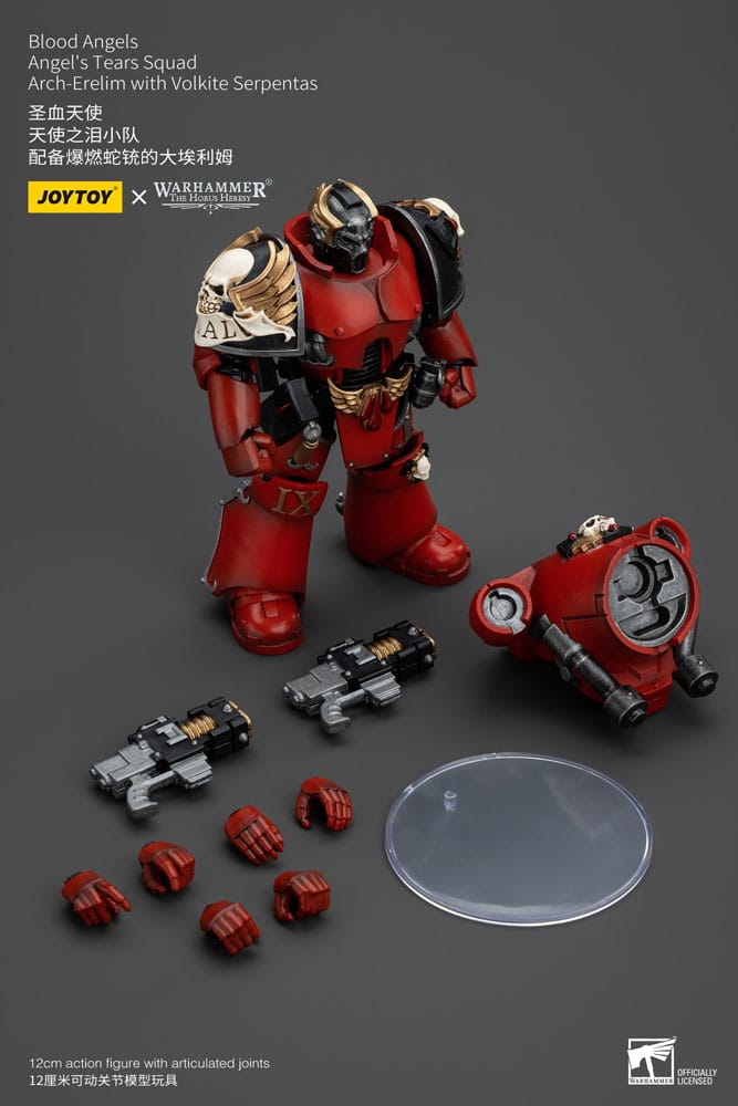 Warhammer The Horus Heresy Blood Angels Angel's Tears Squad Arch-Erelim with Volkite Serpentas 12 cm 1/18 Action Figure