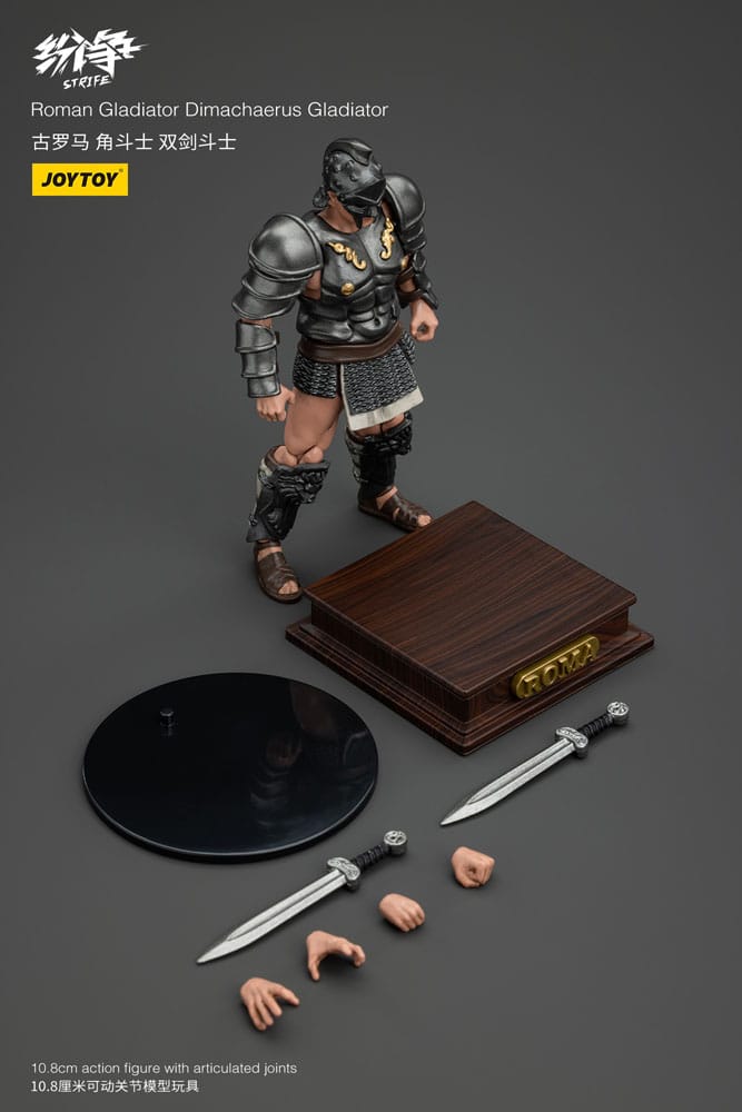 Strife Roman Gladiator Dimachaerus Gladiator 11 cm 1/18 Action Figure
