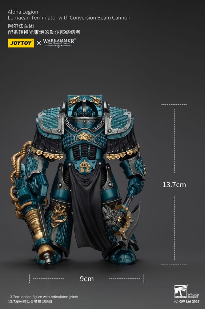 Warhammer The Horus Heresy Action Figure Alpha Legion Lernaean Terminator with Conversion Beam Cannon 20 cm