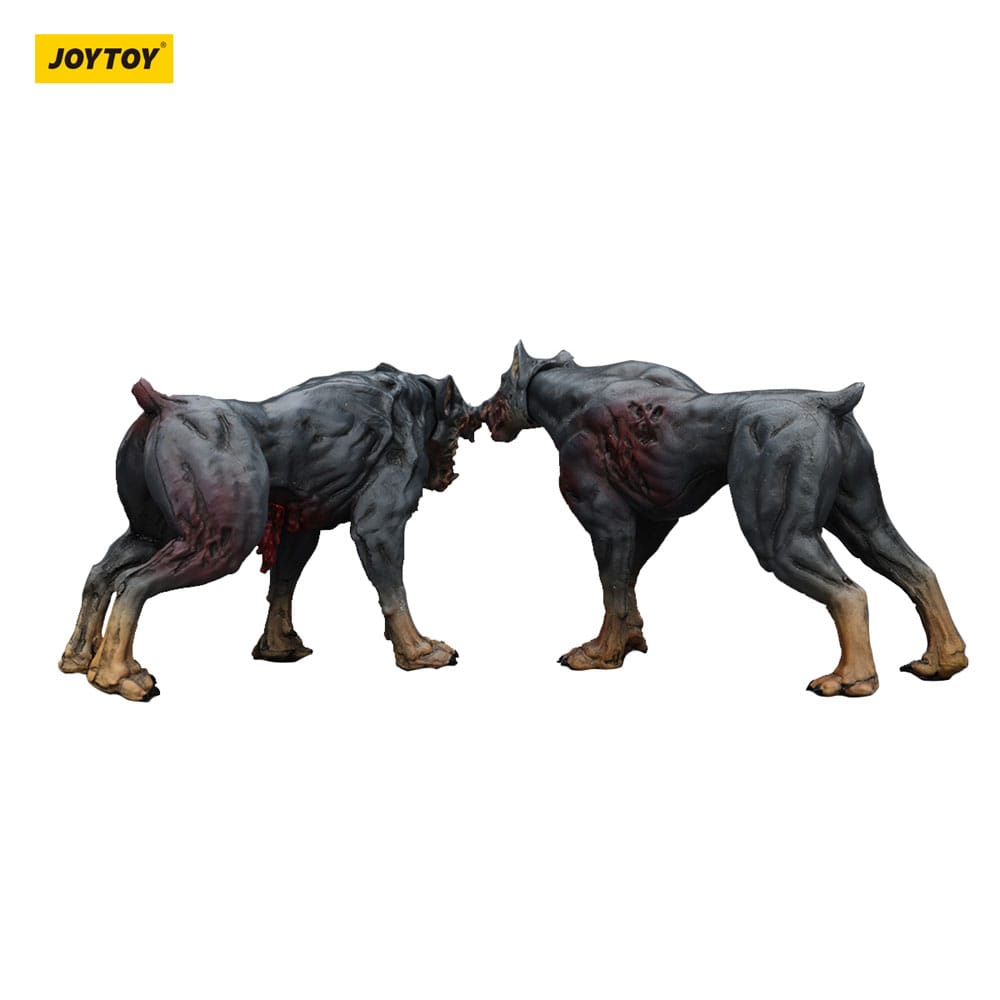 Zombie Dark Source Action Figures 2-Pack Police Dogs 8 cm