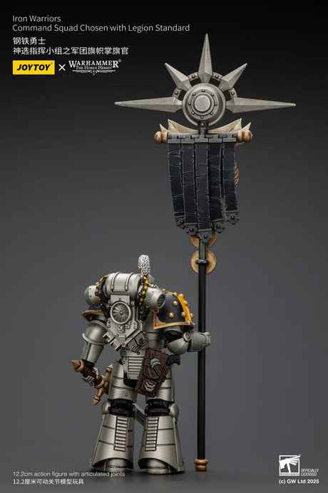 Warhammer The Horus Heresy Action Figure 1/18 lron Warriors Command Squad Chosen with Legion Standard 12 cm