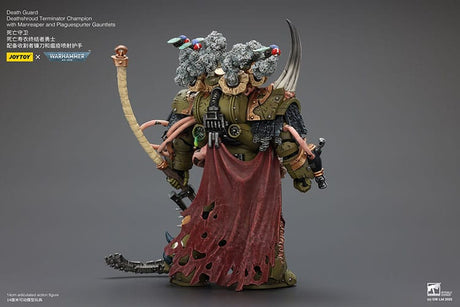 Warhammer 40k Action Figure 1/18 Death Guard Deathshroud Terminator Champion with Manreaper and Plaguespurter Gauntlets 14 cm