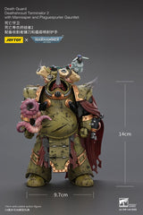 Warhammer 40k Action Figure 1/18 Death Guard Deathshroud Terminator 2 with Manreaper and Plaguespurter Gauntlet 14 cm
