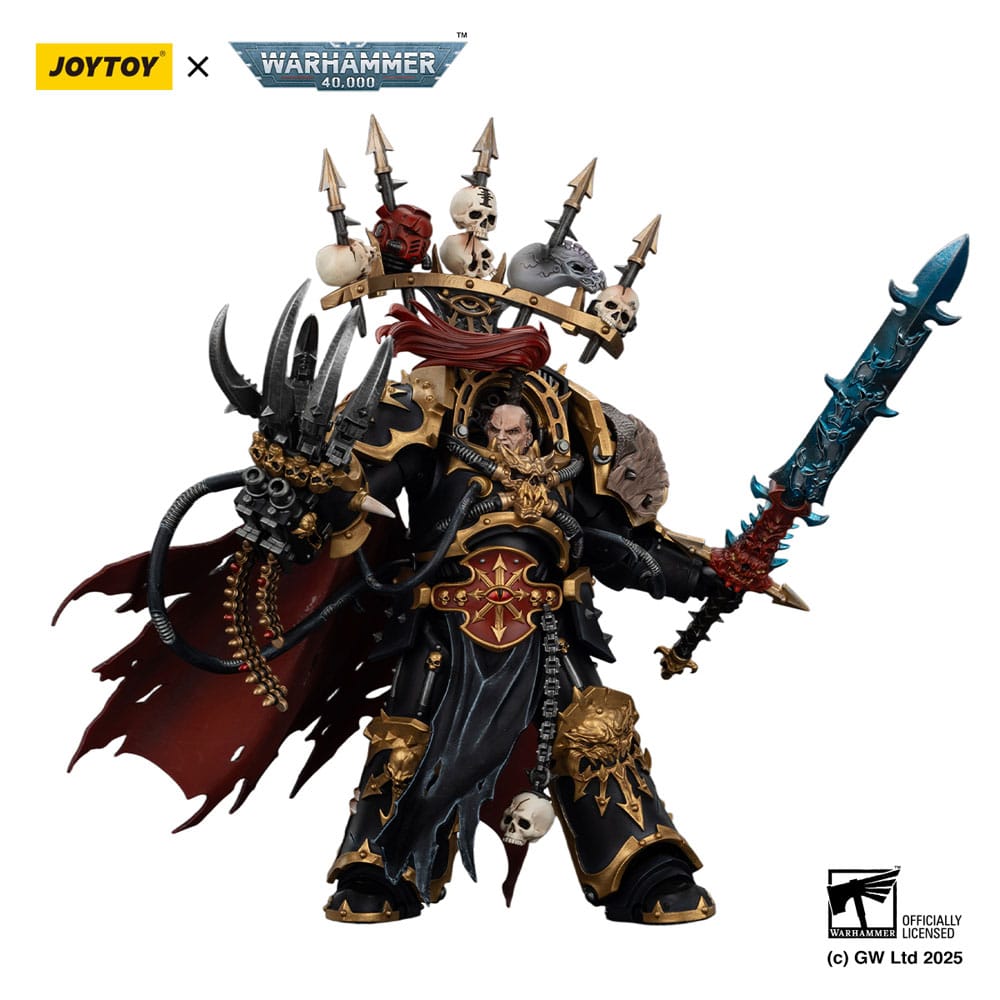 Warhammer 40,000 Action Figure  Black Legion Abaddon the Despoiler with Drach'nyen and the Talo 16 cm