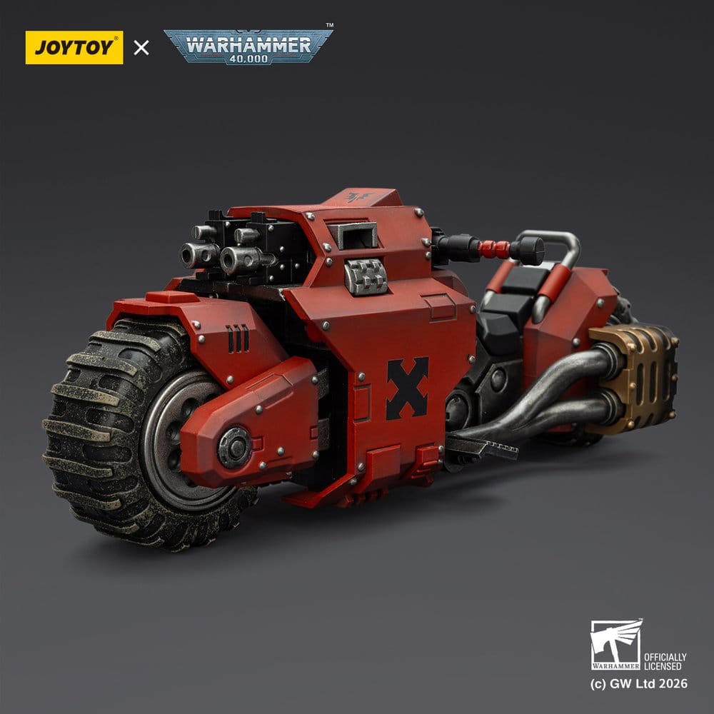 Warhammer 40,000 Raider-pattern Combat Bike Blood Angels with twin-linked bolt rifles 22 cm
