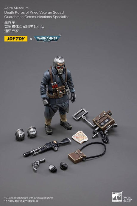 Warhammer 40k Action Figure 1/18 Death Korps of Krieg Veteran Squad Guardsman Communications Specialist 10 cm