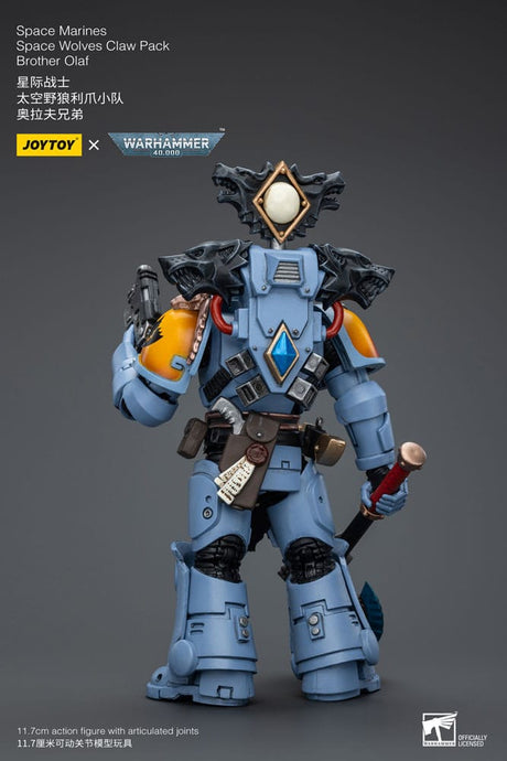 Warhammer 40k Space Marines Space Wolves Claw Pack Brother Olaf 12cm 1/18 Scale Action Figure