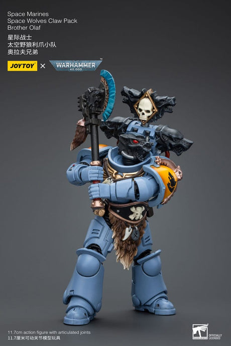 Warhammer 40k Space Marines Space Wolves Claw Pack Brother Olaf 12cm 1/18 Scale Action Figure
