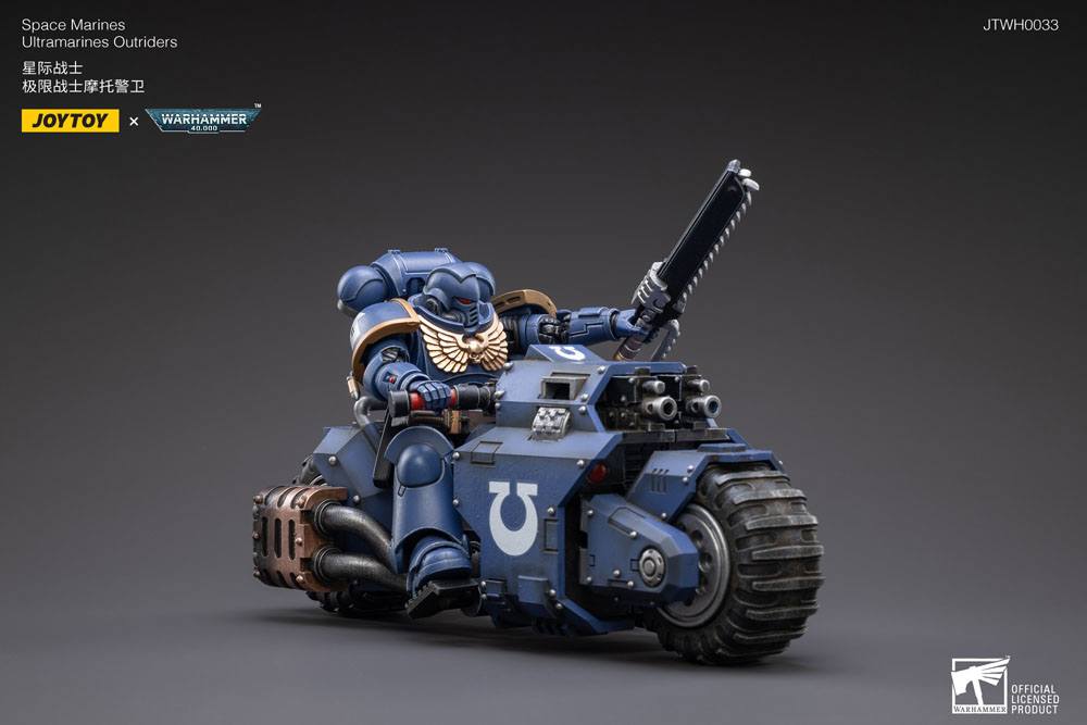 Warhammer 40k Ultramarines Outrider Bike 22cm 1/18 Scale Vehicle