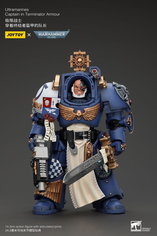 Warhammer 40k Ultramarines Captain In Terminator Armour 14 cm 1/18 Action Figure