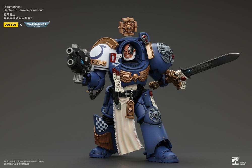 Warhammer 40k Ultramarines Captain In Terminator Armour 14 cm 1/18 Action Figure