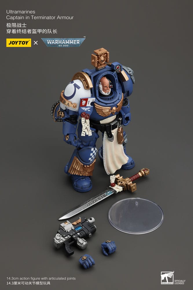 Warhammer 40k Ultramarines Captain In Terminator Armour 14 cm 1/18 Action Figure