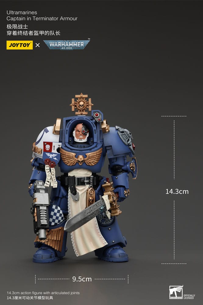 Warhammer 40k Ultramarines Captain In Terminator Armour 14 cm 1/18 Action Figure