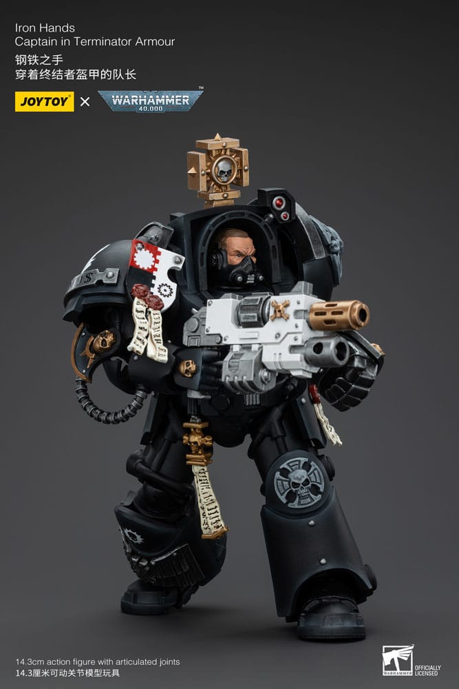 Warhammer 40k Iron Hands Captain in Terminator Armour 14 cm 1/18 Action Figure