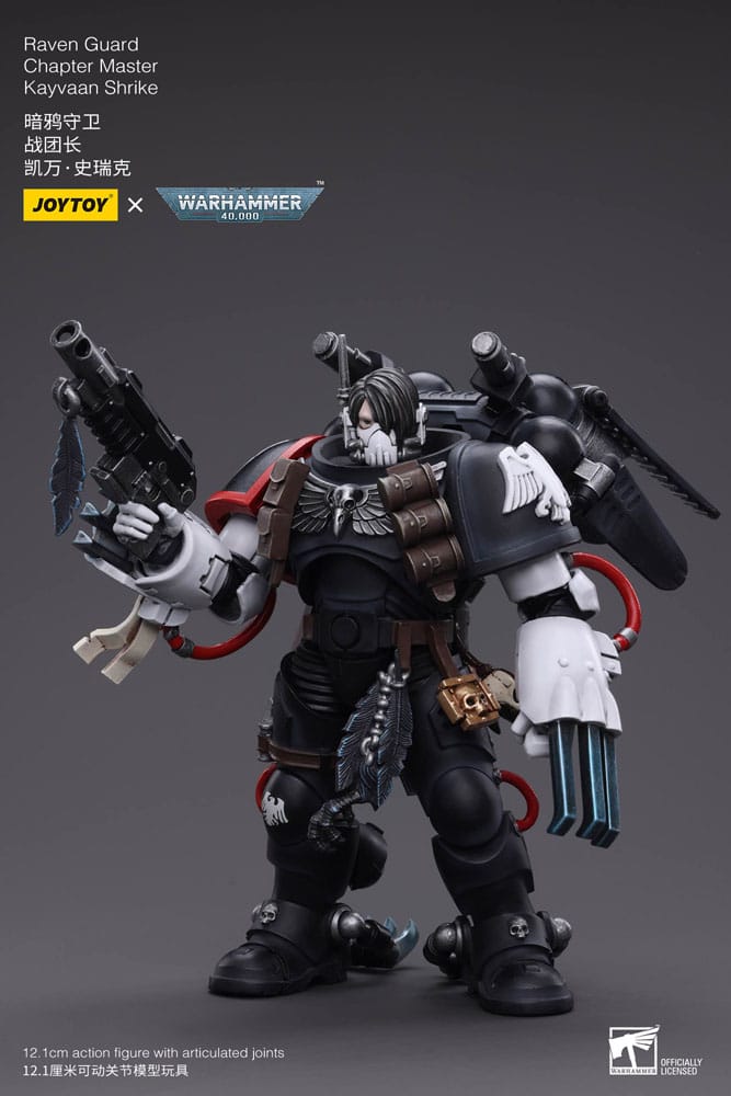 Warhammer 40k Raven Guard Chapter Master Kayvaan Shrike 1/18 Scale Action Figure
