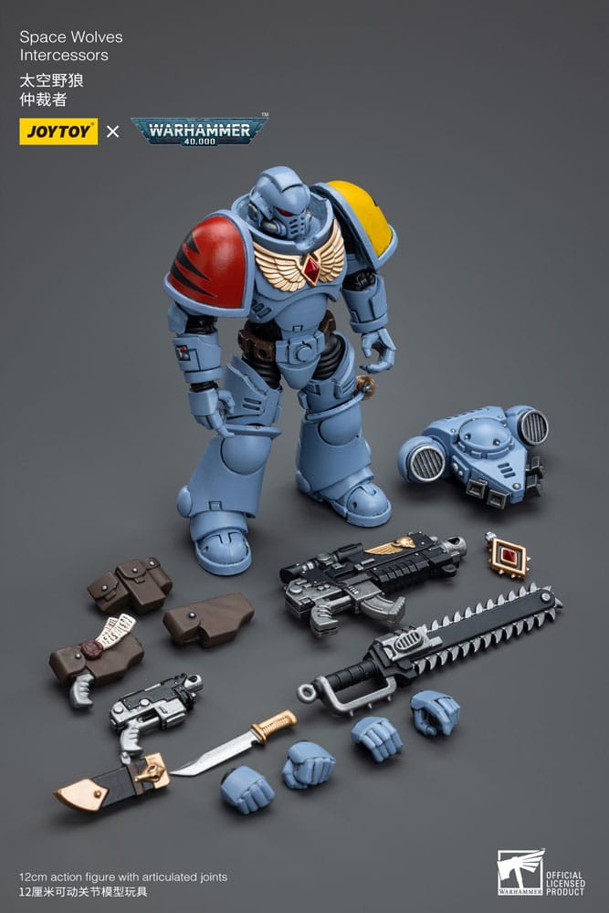 Warhammer 40k Space Wolves Intercessors 12cm 1/18 Scale Action Figure