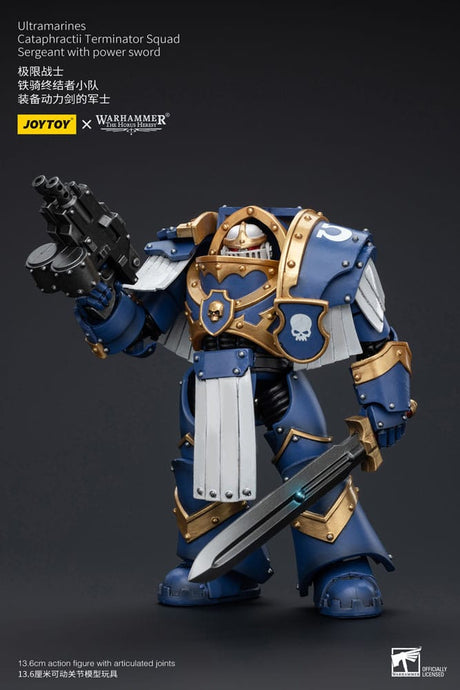 Warhammer The Horus Heresy Ultramarines Cataphractii Terminator Squad Sergeant with Power Sword 14 cm 1/18 Action Figure