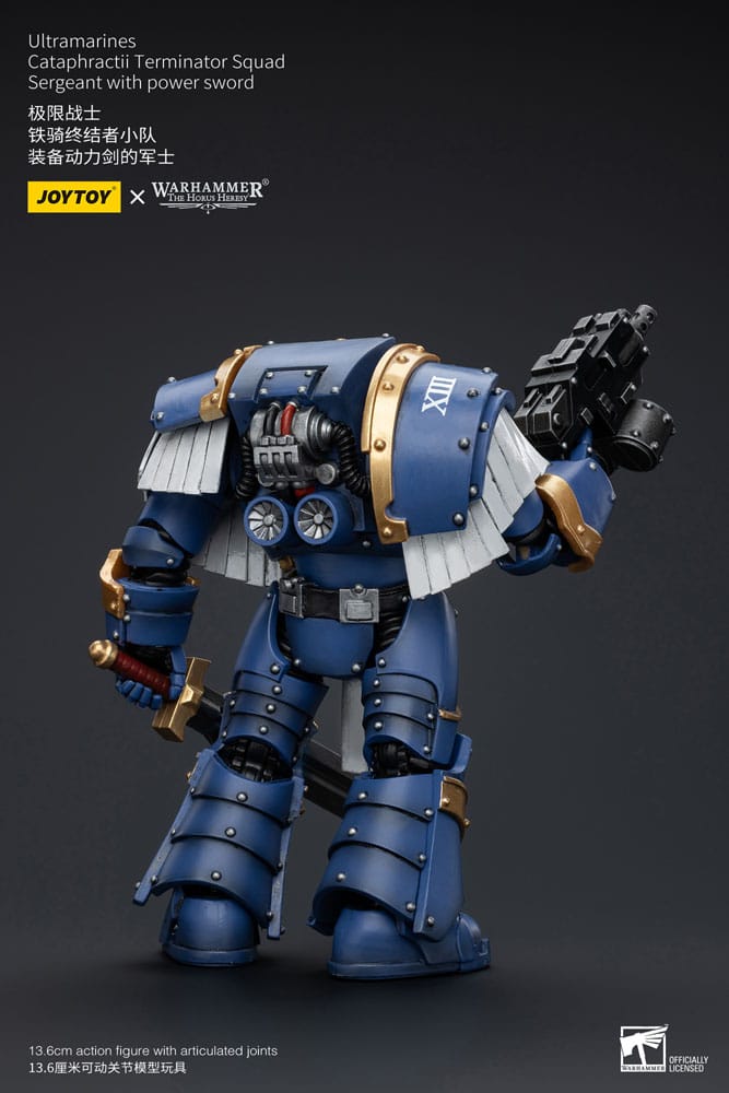 Warhammer The Horus Heresy Ultramarines Cataphractii Terminator Squad Sergeant with Power Sword 14 cm 1/18 Action Figure