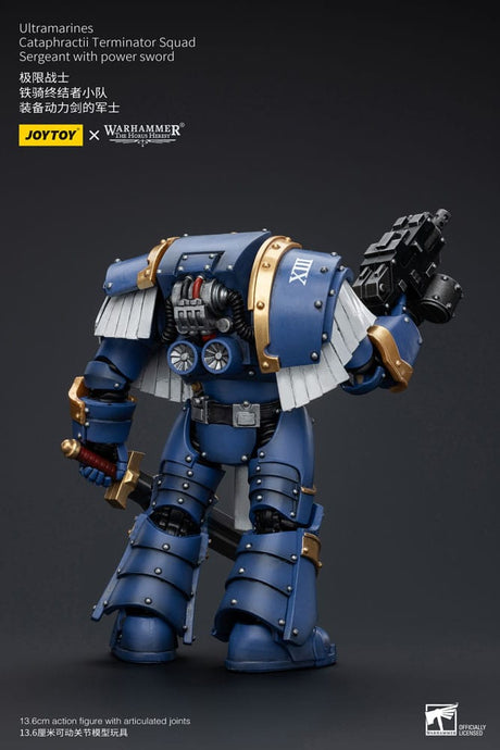 Warhammer The Horus Heresy Ultramarines Cataphractii Terminator Squad Sergeant with Power Sword 14 cm 1/18 Action Figure