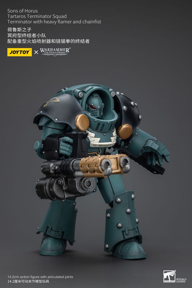 Warhammer The Horus Heresy Tartaros Terminator Squad Terminator With Heavy Flamer And Chainfist 12 cm 1/18 Action Figure