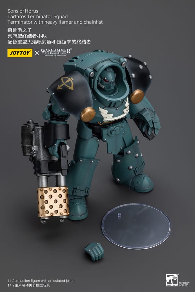 Warhammer The Horus Heresy Tartaros Terminator Squad Terminator With Heavy Flamer And Chainfist 12 cm 1/18 Action Figure