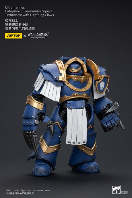Warhammer The Horus Heresy Ultramarines Cataphractii Terminator Squad Terminator with Lightning Claws 14 cm 1/18 Action Figure